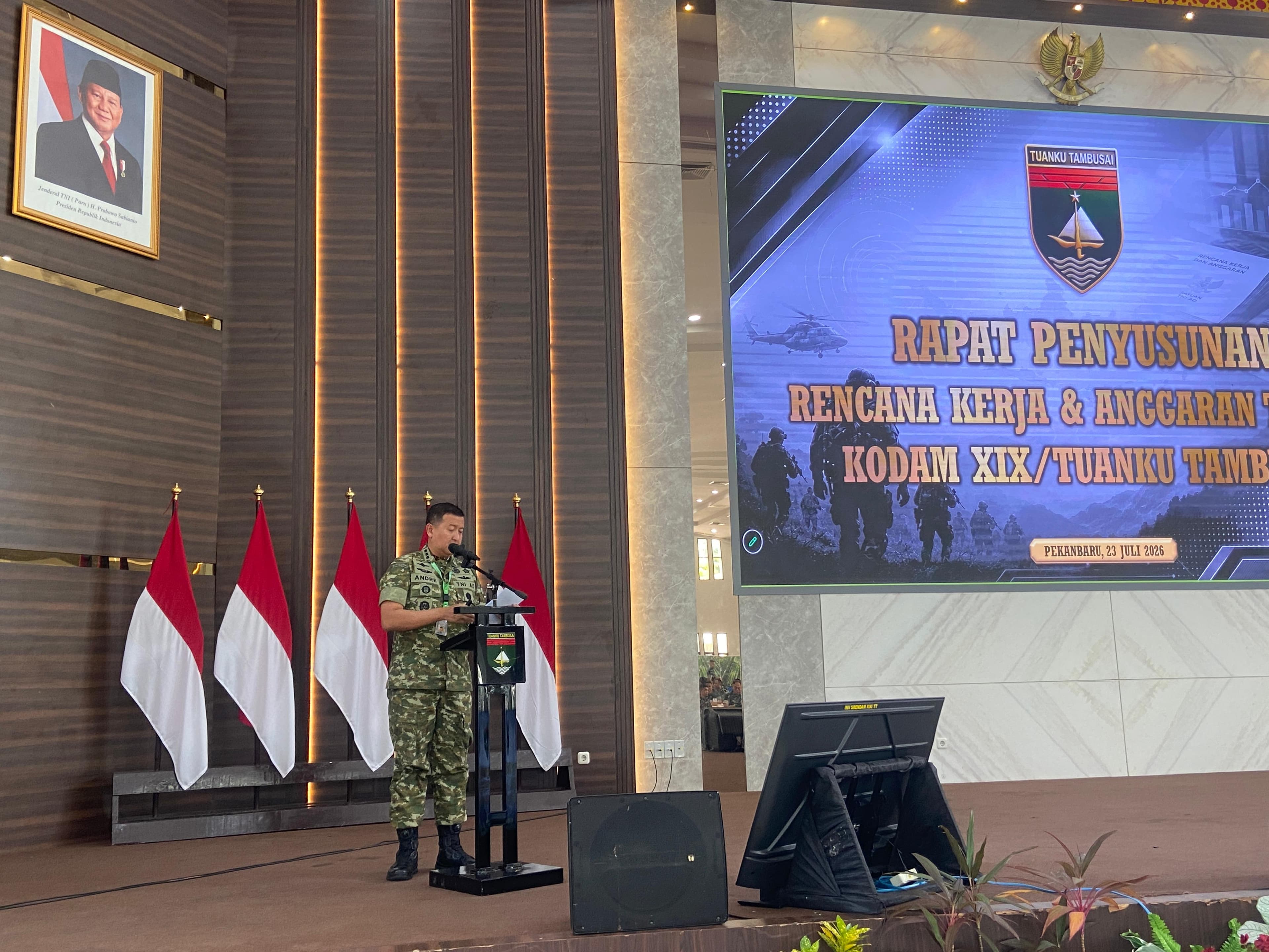Kodam XIX/Tuanku Tambusai Gelar Rapat Evaluasi Progjagar Semester I TA 2026, Tingkatkan Kinerja dan Akuntabilitas Program Kerja