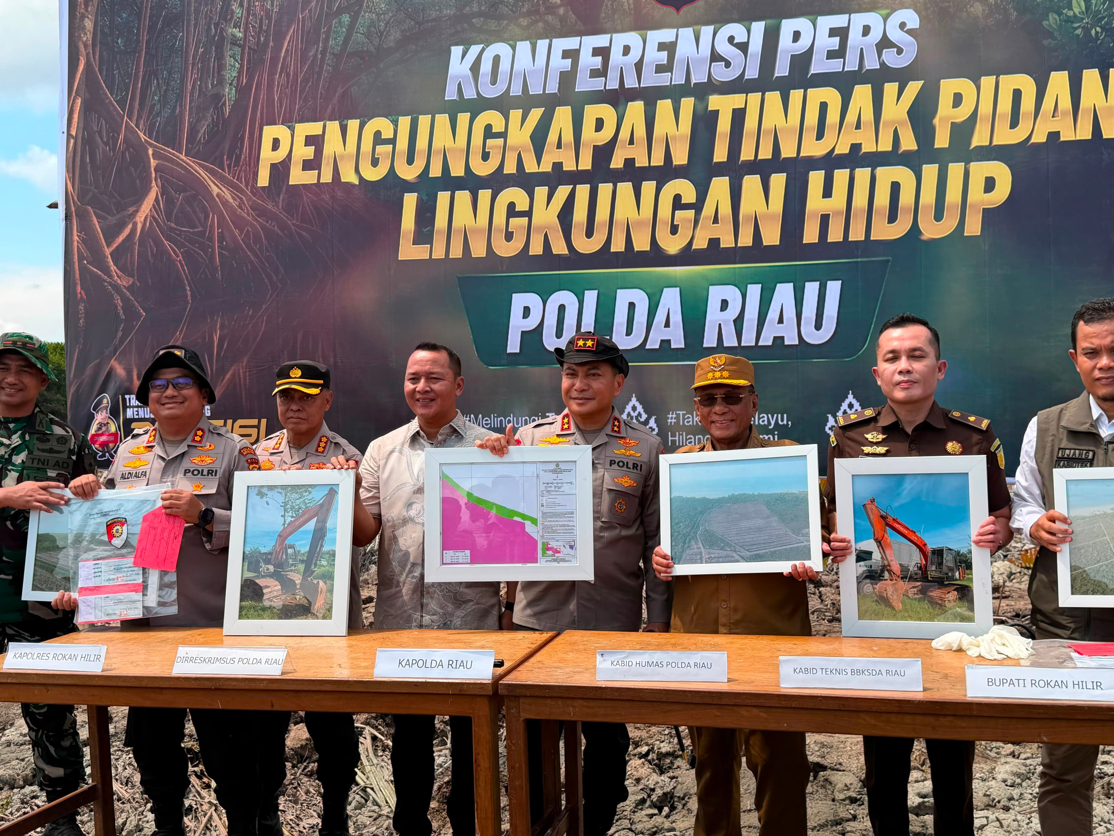 BKSDA Apresias Polda Riau Ungkap Perusakan Mangrove di Rohil