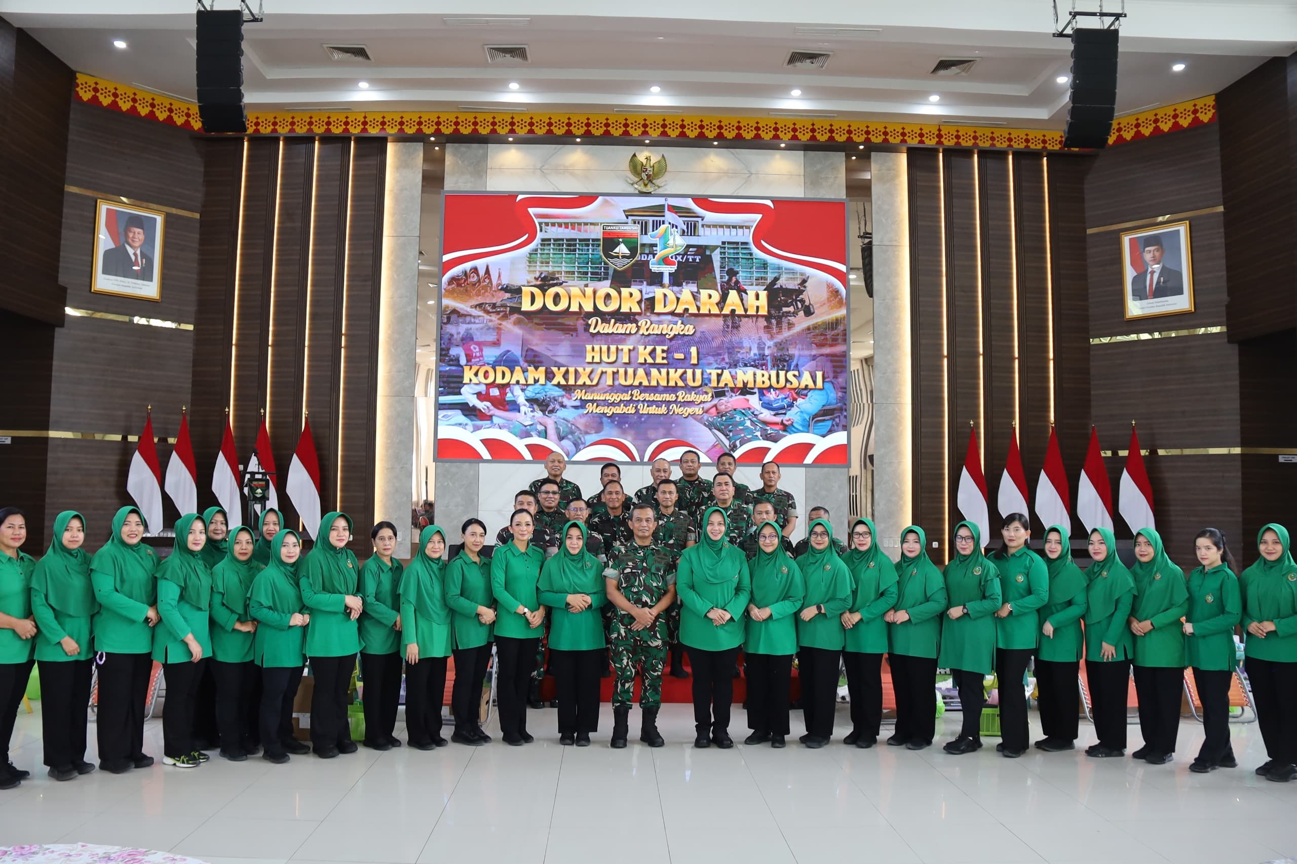 Kodam XIX Tuanku Tambusai Perkuat Kepedulian Sosial Melalui Donor Darah HUT Ke-1