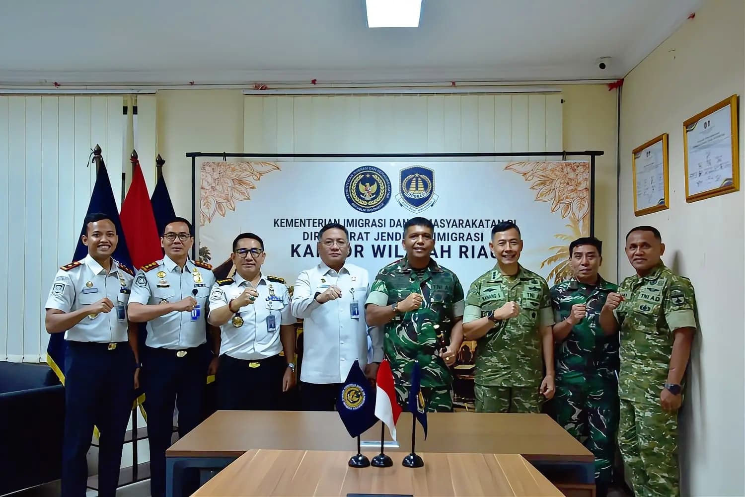 Memperkuat Sinergi dan Kolaborasi antar Instansi, Danrem 031/Wira Bima Silaturahmi ke Kanwil Imigrasi Riau